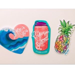 puravida stickers + puravida bracelet bag